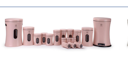 سرویس ۱۷ پارچه کمر باریک ملودی اورانوس صورتی مات